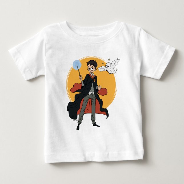 Camiseta De Bebé HARRY POTTER™ y Ilustracion Hedwig (Anverso)