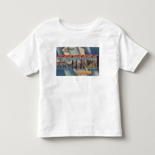 Camiseta De Bebé Hartford, Connecticut - escenas grandes 2 de la (Anverso)