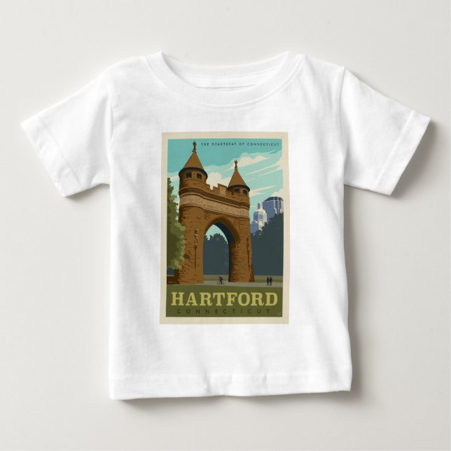 Camiseta De Bebé Hartford, CT (Anverso)