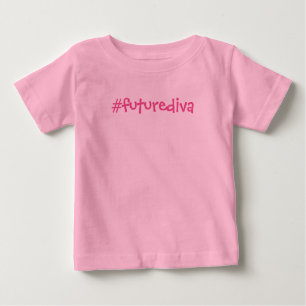 Camiseta De Bebé Hashtag futura diva