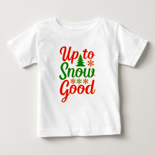 Camiseta De Bebé Hasta la nieve buenos Navidades divertidos Red Gre (Anverso)