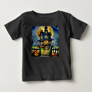 Camiseta De Bebé Haunted Hollow y Moon
