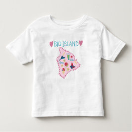 Camiseta De Bebé Hawaii Big Island Map Cute Pastel Illustration 