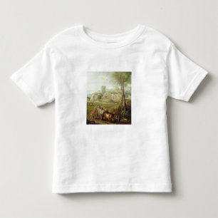 Camiseta De Bebé Haycart que pasa una abadía arruinada, c.1740-50