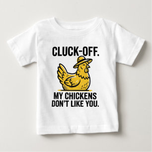 Camiseta De Bebé Haz click fuera, mis pollos no te quieren divertid