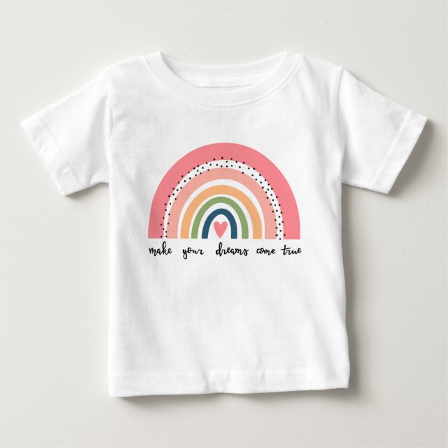 Camiseta De Bebé Haz que tus sueños se vuelvan arcoiris (Anverso)