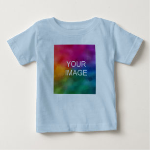 Camiseta De Bebé Haz tu propio Añadir texto Subir foto Luz Azul