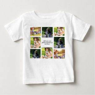 Camiseta De Bebé Haz tu propio collage de fotos y texto