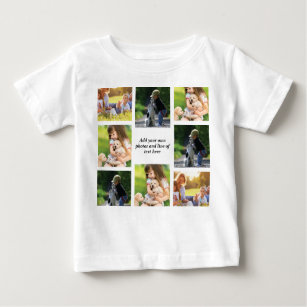 Camiseta De Bebé Haz tu propio collage de fotos y texto