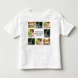 Camiseta De Bebé Haz tu propio collage de fotos y texto