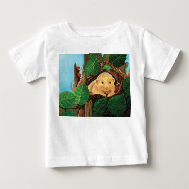 Camiseta De Bebé Hazel dormouse comiendo avellanas (Anverso)