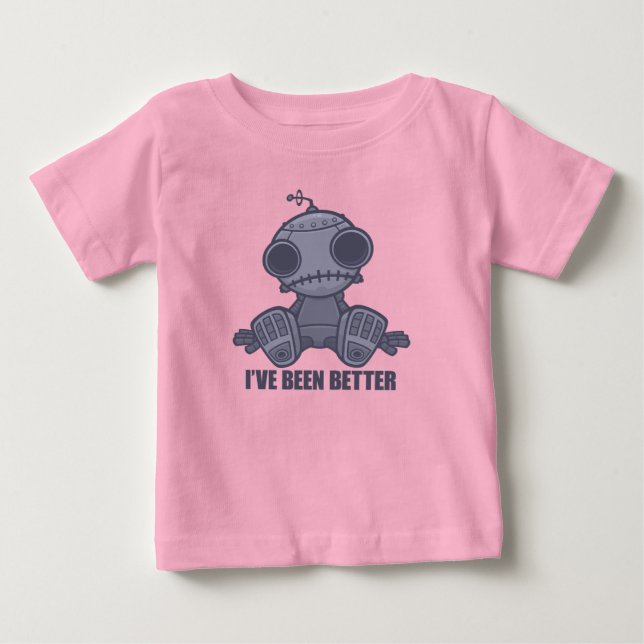 Camiseta De Bebé He Estado Mejor Sad Robot Cartoon (Anverso)