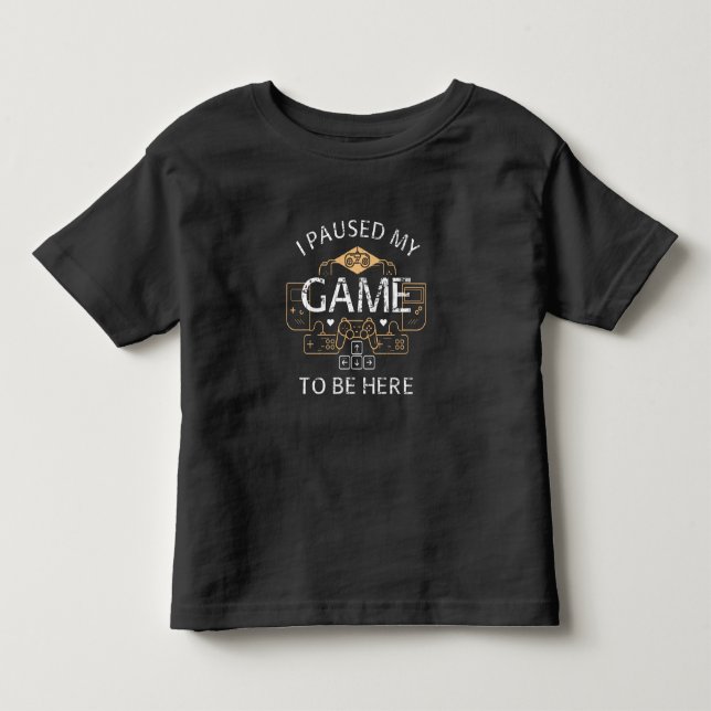 Camiseta De Bebé He parado mi juego para estar aquí (Anverso)