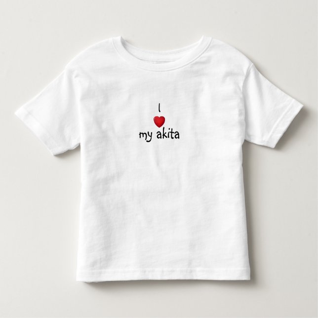 Camiseta De Bebé *heart* I mi Akita (Anverso)