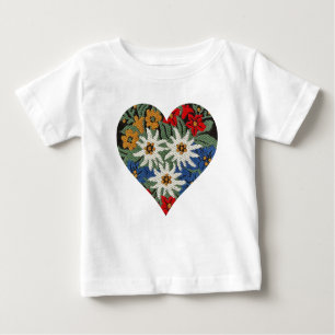 Camiseta De Bebé Heart Shaped Edelweiss Alpine Flower