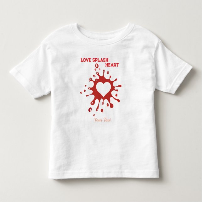 Camiseta De Bebé Heart Splash Art – Creative Love Expression Design (Anverso)
