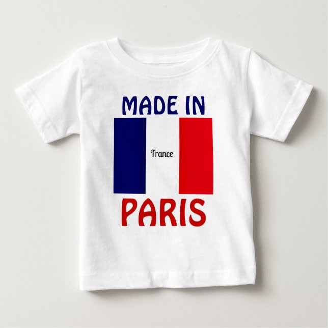 Camiseta de bebé hecha en París (Anverso)