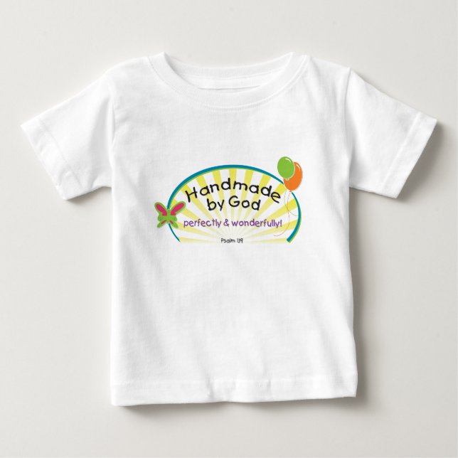 Camiseta De Bebé ¡Hecho a mano por dios! (Anverso)