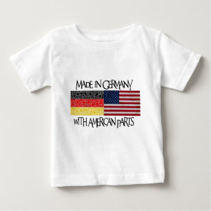 Camiseta De Bebé Hecho en Alemania con las piezas americanas