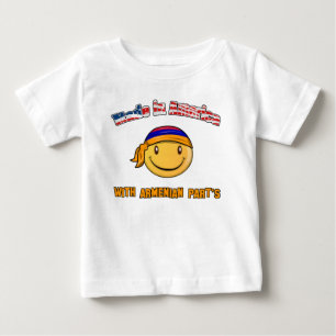 Camiseta De Bebé Hecho en América con la parte armenia