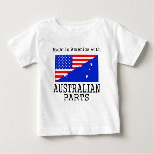 Camiseta De Bebé Hecho en América con las piezas australianas
