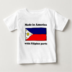 Camiseta De Bebé Hecho en América con las piezas filipinas