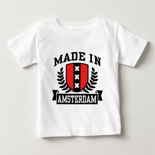 Camiseta De Bebé Hecho en Ámsterdam (Anverso)