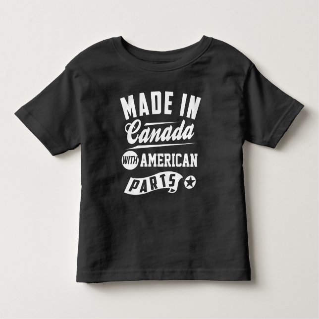 Camiseta De Bebé Hecho En Canadá Con Piezas Estadounidenses (Anverso)