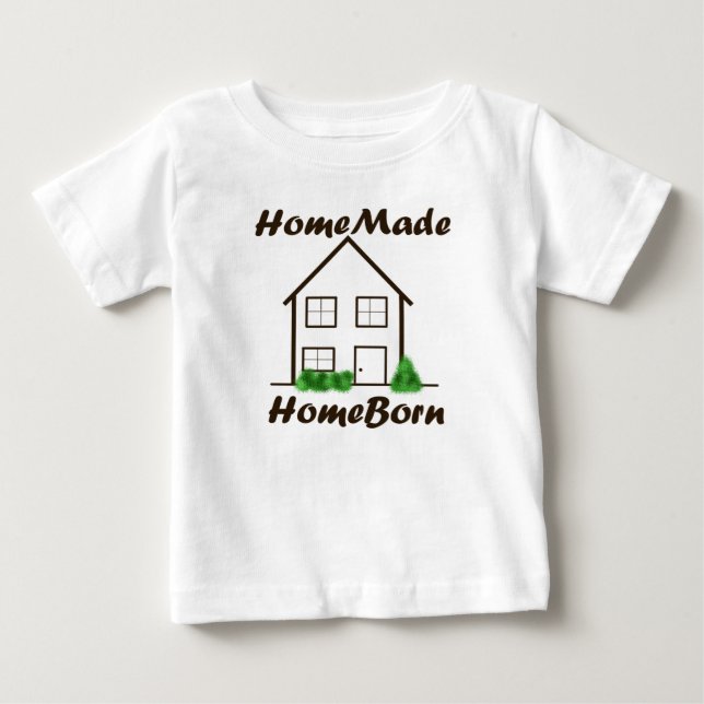 Camiseta De Bebé Hecho en casa, HomeBorn (Anverso)