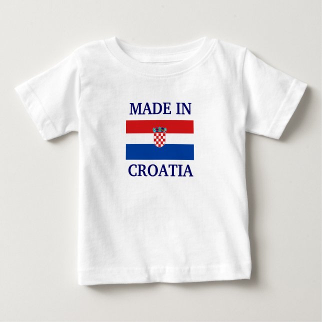 Camiseta De Bebé Hecho en Croacia (Anverso)