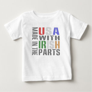 Camiseta De Bebé Hecho en EE. UU. con piezas irlandesas