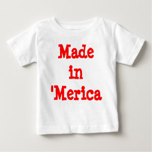 Camiseta De Bebé Hecho en el 'bebé de Merica