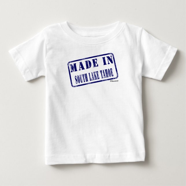 Camiseta De Bebé Hecho en el Lago Sur de Tahoe (Anverso)