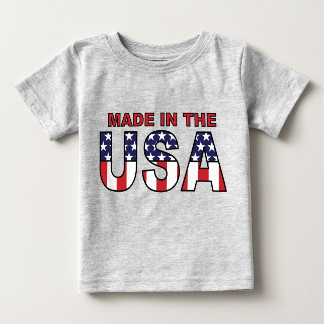 Camiseta De Bebé Hecho en Estados Unidos (Anverso)