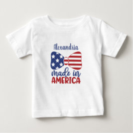 Camiseta De Bebé Hecho en Estados Unidos Bandera Americana
