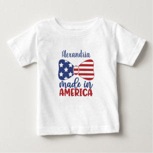Camiseta De Bebé Hecho en Estados Unidos Bandera Americana