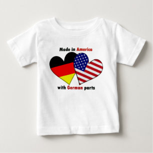 Camiseta De Bebé hecho en estados unidos con partes alemanas