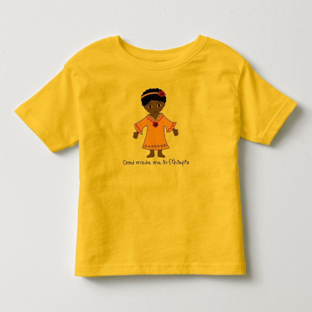 Camiseta De Bebé Hecho en Etiopía: Chica (Anverso)