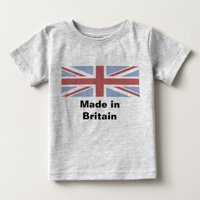 Camiseta De Bebé Hecho en Gran Bretaña - chaleco del bebé (Anverso)