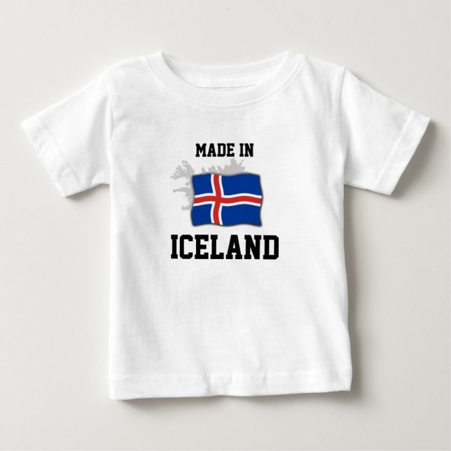 Camiseta De Bebé Hecho en Islandia (Anverso)