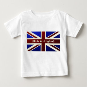 Camiseta De Bebé Hecho en la bandera metálica de Inglaterra Union
