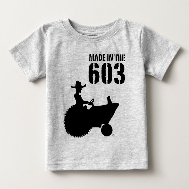 Camiseta De Bebé Hecho en los 603 (Anverso)