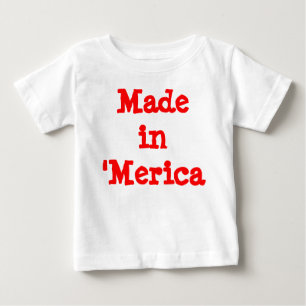 Camiseta De Bebé Hecho en 'Merica Bebé