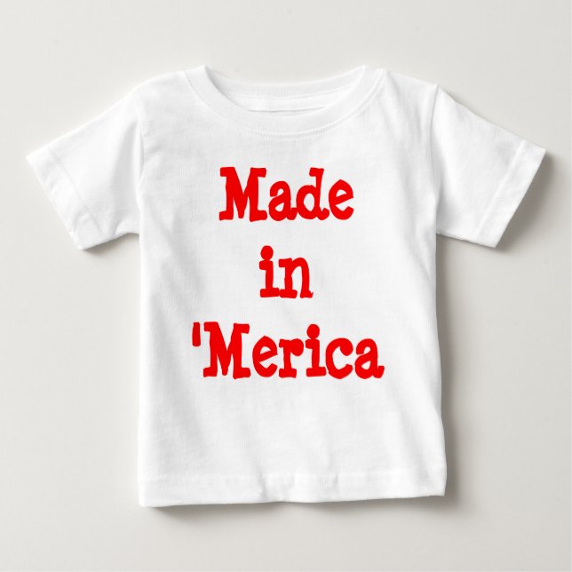 Camiseta De Bebé Hecho en 'Merica Bebé (Anverso)