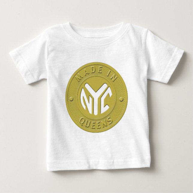 Camiseta De Bebé Hecho en Nueva York Queens (Anverso)