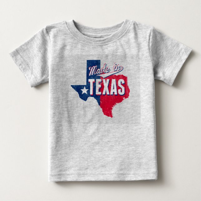 Camiseta De Bebé "Hecho en Tejas " (Anverso)
