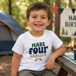 Camiseta De Bebé Hecho para la aventura 4º cumpleaños