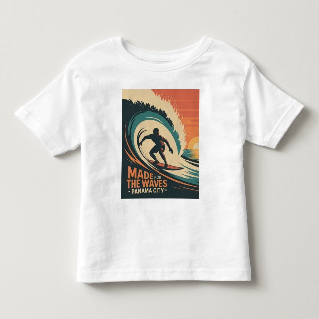 Camiseta De Bebé Hecho para las olas Ciudad de Panamá (Anverso)