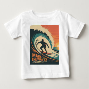 Camiseta De Bebé Hecho para las olas Ciudad de Panamá