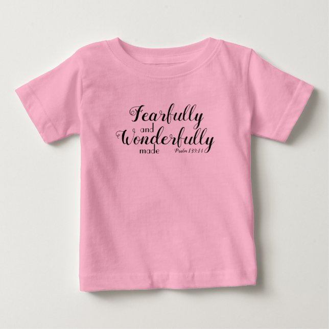 Camiseta De Bebé Hecho temeroso y maravillosamente (Anverso)